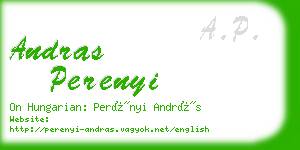 andras perenyi business card